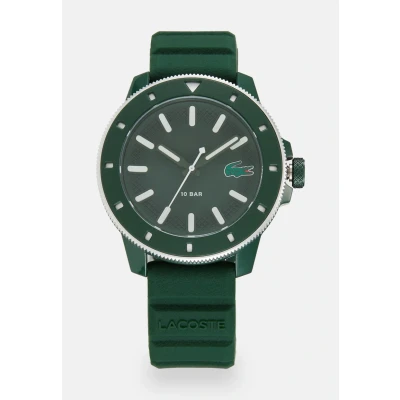 Abbildung von Lacoste Uhr mit DREI Zeiger Quarzwerk für Herren Kollektion Lacoste.12.12 Scuba Grünes Silikonarmband 2011414
