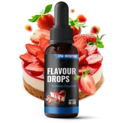 Abbildung von Flavour Drops Flave OHNE KALORIEN mit Dosierpipette 50ml super Geschmack Für Quark, Jogurt und Mehr Made in Germany (Strawberry Cheesecake)