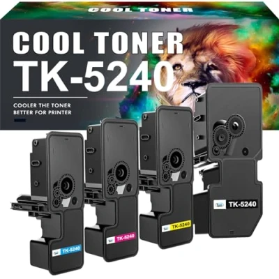 Abbildung von Cool Toner Kompatibel für Kyocera TK 5240K TK5240 TK5240K 5240 Ecosys M5526cdw M5526cdn P5026cdw P5026cdn 5240C 5240Y 5240M (Schwarz Cyan Gelb Magenta, 4er Pack)