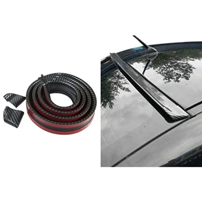 Abbildung von Dachspoiler Heckspoiler Spoiler Blende Lippe Carbon Schwarz für viele Fahrzeuge