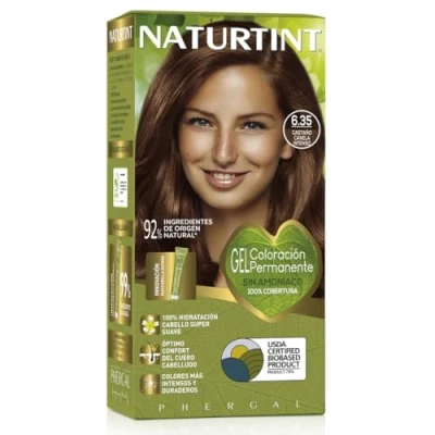 Abbildung von NATURTINT Biobasiert, Coloration ohne Ammoniak, 6,35 Intensives Zimtbraun, 100% Grauabdeckung, Pflanzliche Inhaltsstoffe, Natürliche und langanhaltende Farbe