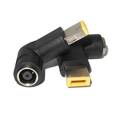 Abbildung von helpers lab Netzkabel Ladegerät Laptop Adapter Spitze Stecker Konverter für Lenovo Thinkpad Edge Helix IdeaPad Chromebook Yoga weiblich 7,9 x 5,5 mm bis eckiger (2 Pack)