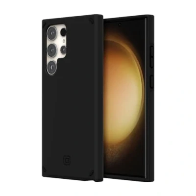 Abbildung von Incipio Duo Handyhülle für Samsung S23 Ultra Schlank, zweilagig &amp; 3,6 m Fallschutz Kratzfest + 5G kabelloses Laden kompatibel aus recycelten Materialien (Schwarz)