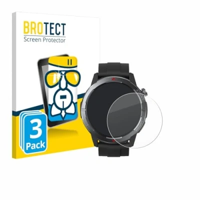 Abbildung von BROTECT Schutzglas für Zeblaze Stratos 3 Ultra (3 Stück) Schutzfolie Panzer Folie Glas [Extrem Kratzfest 9H, Anti Fingerprint, Transparent]