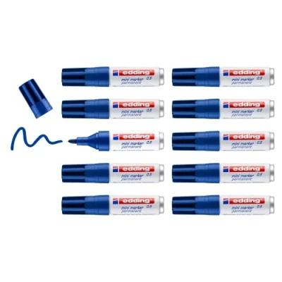 Abbildung von edding 0.5 Mini Permanentmarker karminrot 10 Stifte feine Rund Spitze 1 mm wasserfest, schnell trocknend wischfest Marker für Karton, Kunststoff, Holz, Metall, Stein, Leinwand