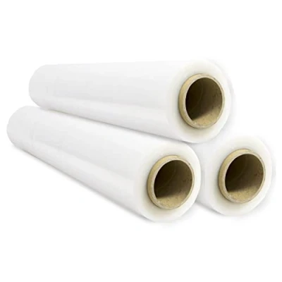 Abbildung von Stretch Verpackungsfolie, transparente Kunststofffolie zum Verpacken, schützende Kunststoffrolle für Versand und Umzug, Rolle von 50 cm bis zu 400 m dehnbar Ofituria (3 Stück)