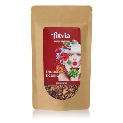 Abbildung von fitvia Früchtetee &quot;English Licorice&quot;: loser Tee, Minz Lakritz echte Fruchtstücke, ohne Zuckerzusatz, 100g