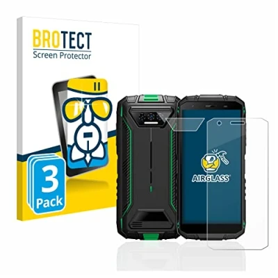 Abbildung von BROTECT Schutzglas für Doogee S41 Pro (Display+Kamera) (3 Stück) Schutzfolie Panzer Folie Glas [Extrem Kratzfest 9H, Anti Fingerprint,