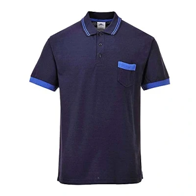 Abbildung von Portwest Texo Kontrast Polo Shirt, Größe: XS, Farbe: Marine, TX20NARXS