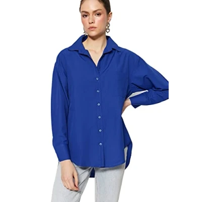 Abbildung von Trendyol Damen Gerade Lange Ärmel Plus Size Hemd