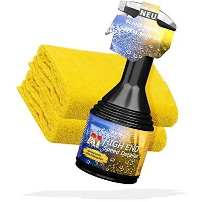 Abbildung von detailmate Dr. Wack Glanz Finish Set: Dr.Wack A1 High End Speed Detailer 500 ml + 2X Mikrofasertuch Edgeless Superflausch 550GSM Auto Lack mit Lotuseffekt