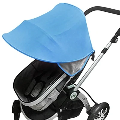 Abbildung von Universal Sonnendach Sonnenschutz Sunshade Sonnenschirm Baby Sonnenverdeck UV Schutz für Kinderwagen Buggy Sportwagen,faltbar,blau
