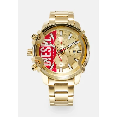 Abbildung von Diesel Griffed Chronograph goldcoloured, Herren, Größe: One Size, Gold coloured