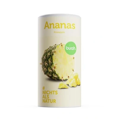 Abbildung von BUAH® gefriergetrocknete Ananas Chips als Snack oder für Müsli &amp; Desserts Idealer Süßigkeiten Ersatz Vegan ohne Zuckezusatz 100% Früchte 200 g