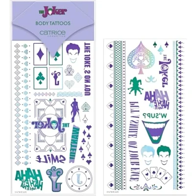 Abbildung von Catrice The Joker Body Tattoos, farbintensiv, holographisch, metallisch, acetonfrei, vegan, ohne Mikroplastikpartikel, Alkohol, 1er Pack (2pcs)