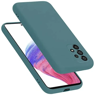 Abbildung von Cadorabo Hülle kompatibel mit Samsung Galaxy A53 5G Silikon Handyhülle für Case aus flüssigem stoßfeste dünne TPU Schutzhülle Liquid GRÜN
