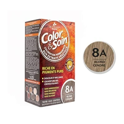 Abbildung von Les 3 Chênes Color &amp; Soin Haarfarbe für Damen, Aschblond: 8 A