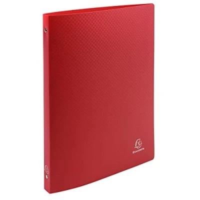 Abbildung von Exacompta Ref. 51195SE Set mit 5 flexiblen OPAK Schnellheftern 4 runde Ringe, Durchmesser 15 mm Rücken 20 Außenmaß: 32 x 25 cm A4 Dateiformat Farbe: Rot