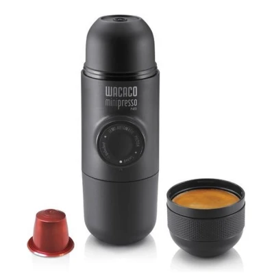 Abbildung von Wacaco Minipresso Tragbare Nespresso Kapselmaschine schwarz MINI NS