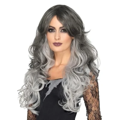 Abbildung von Smiffys Kostüm Perücke Ombré Hair grau, Hochwertige hitzebeständige und frisierbare