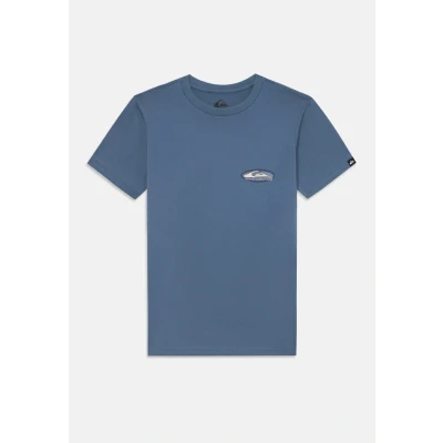 Abbildung von Quiksilver EVO Border Lines Youth Unisex Tshirt print für Kinder, Größe: 140, China blue