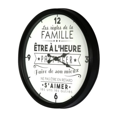 Abbildung von HOME DECO FACTORY The Wanduhr, 50cm x 6cm 50cm, schwarz, HD4680
