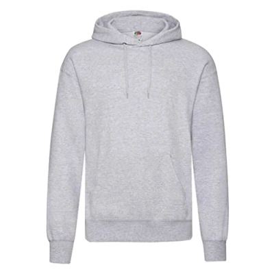 Abbildung von Fruit of the Loom Herren Zip Hooded Sweatshirt, Grau (Heather Grey), Small
