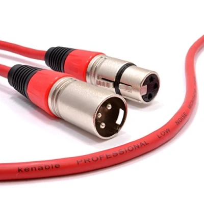 Abbildung von XLR Mikrofon Anschlusskabel Männlich Zum Weiblich Audio Kabel Rot 2 m [2 Meter/2m]