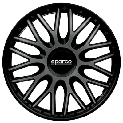 Abbildung von Sparco Radzierblenden Roma 13 Zoll Grau/Schwarz Satz mit 4 Stück