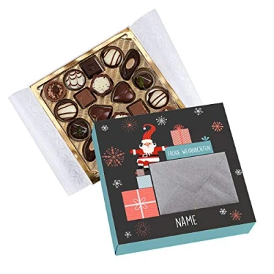 Abbildung von Herz &amp; Heim® Lindt Mini Pralinés mit Namensaufdruck als Geldgeschenk zu Weihnachten