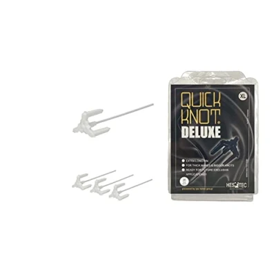 Abbildung von Quick Knot® Deluxe Mähnenklammer für Pferde Geeignet und Ponys Wiederverwendbar (Weiß, XL)