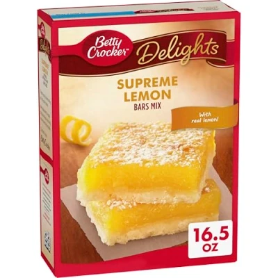 Abbildung von Betty Crocker Delights Dessert Bar Mix Supreme Lemon 477 ml Box