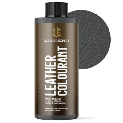 Abbildung von Sehr Deckend Wasser Lederfarbe Dunkelgrau 500 ml Leather Paint für Natur und ÖkoLeder Dye Ohne Alkohol alle Lederaccessoires Reißt oder Blättert Nicht ab