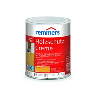 Abbildung von Remmers Holzschutz Creme 3in1 kiefer, 0,75 Liter, tropffreie Holzlasur für aussen, 3in1: Imprägnierung, Grundierung &amp; Lasur in EINEM Arbeitsgang