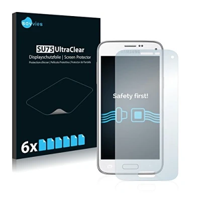 Abbildung von Savvies 6 Stück Schutzfolie für Samsung Galaxy S5 Mini Displayschutz Folie Ultra Transparent