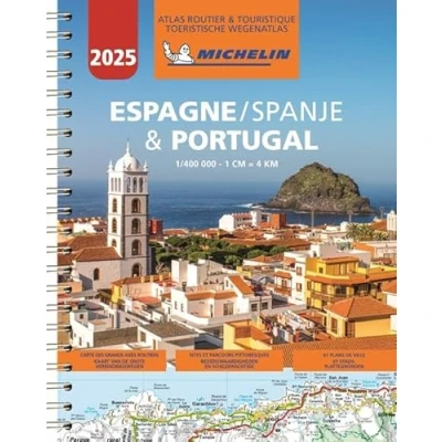 Abbildung von SPANJE PORTUGAL ESPAGNE 2025 00460 ATLAS: wegenatlas Schaal 1 : 400.000 (Michelin Atlassen)