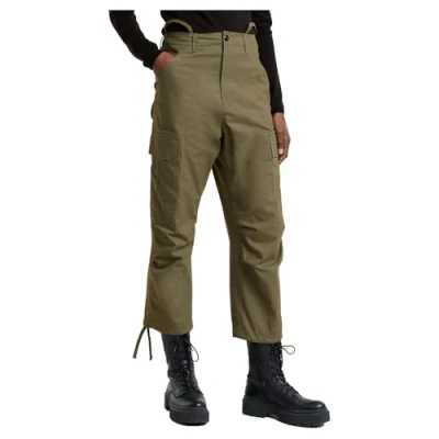 Abbildung von G STAR Cropped Drawcord Cargohose, Damen, Größe: 30, Shadow olive