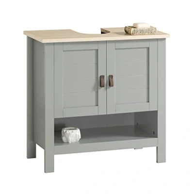 Abbildung von SoBuy BZR69 HG Waschbeckenunterschrank Badschrank Waschtisch Unterschrank Badmöbel Hellgrau BHT ca: 60x60x30cm