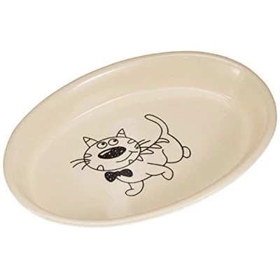 Abbildung von Nobby Futternapf Katzen Keramik Schale oval creme/beige