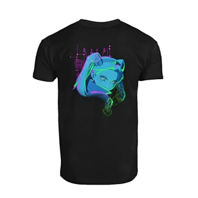 Abbildung von Cyberpunk: Edgerunners T Shirt &quot;Neon Rebecca&quot; Black Size XL