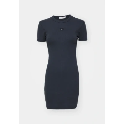 Abbildung von Calvin Klein Jeans Washed Dress Jerseykleid, Damen, Größe: Small, black