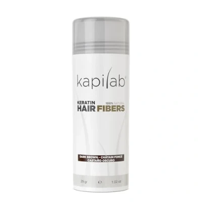 Abbildung von Kapilab Streuhaar Dunkelbraun, Premium Haarpuder zur Haarverdichtung Haarfasern für Dünner Werdenes Haar Keratin Haarpulver Mehr Volumen Hair Fibers Männer und Frauen 25 gramm