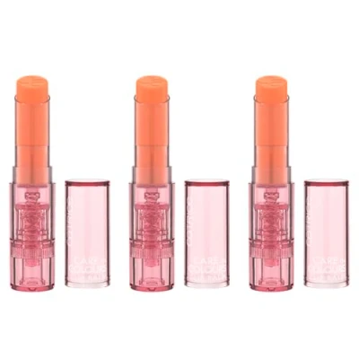 Abbildung von Catrice Care In Colours Lip Balm, Nr. 080, Nude, feuchtigkeitsspendend, pflegend, natürlich, glänzend, vegan, ohne Alkohol, Konservierungsstoffe, Parabene, 3er Pack (3x3g)