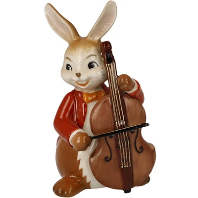 Abbildung von Goebel Osterhase &quot;Figur Hase Fröhlicher Bassist&quot;, Osterfigur, Dekofigur, Ostern, Osterdekoration