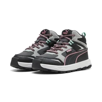 Abbildung von Puma Evolve Trail Sneakers Kinder Schuhe Dusky Gray/Pinkscape/Black Größe: 29