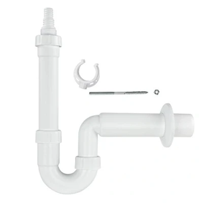 Abbildung von HAAS Kunststoff Waschmaschinensiphon DN 40 mm Waschmaschinensifon Ablaufgarnitur Siphon Sifon Waschmaschine Spülmaschine Geschirrspüler Ablauf Abfluss 1930