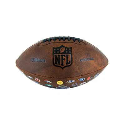 Abbildung von Wilson Football American NFL Junior Throwback, mit 32 Team Logos