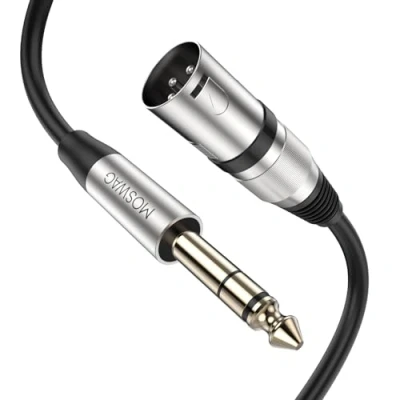 Abbildung von MOSWAG XLR to 1/4 Kabel, TRS Male Male, 6.35mm Stereo Jack Kabel 1M/3.28FT for Camera, System, Microphone, Soundbox, Audio Sound Consoles, Power Amplifier