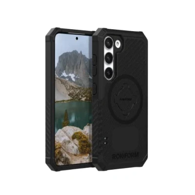 Abbildung von Rokform Galaxy S23 Hülle, Rugged Series, magnetische Hülle mit Drehverschluss, sturzgeprüfte Rüstung (schwarz)