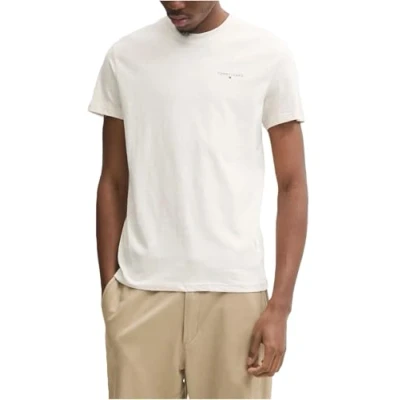 Abbildung von Tommy Jeans Linear Chest TEE Tshirt basic, Herren, Größe: 62, Oat